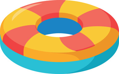 Obraz premium Pool Float Vector in Modern Plastic Toy Style