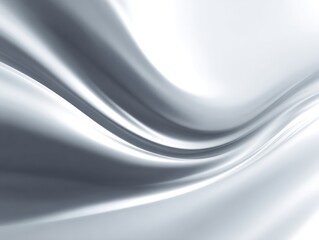 Obraz premium Smooth, flowing abstract design in shades of silver and gray, conveying a sense of elegance and tranquility.