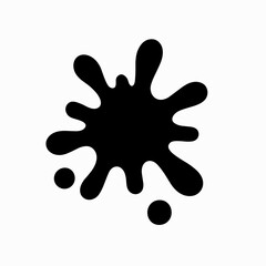 Obraz premium Ink blot icon representing creative paint splash – filled