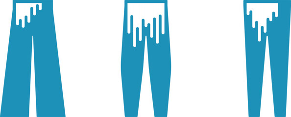 white drip style pants and trousers icons, fashion clothing