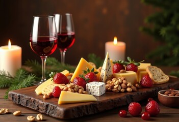 elegant wine glasses styled seasonal cheese platter accompaniments luxurious entertaining, charcuterie, table, setting, decor, appetizers, presentation