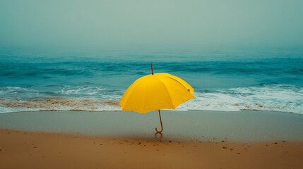 yellow umbrella 