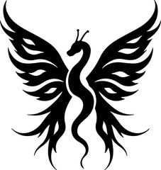 Obraz premium Viper Butterfly Tribal Tattoo Design vector bundle