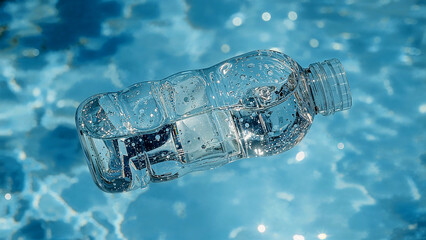 Dynamic splash of sparkling water in motion