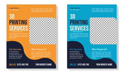 3d printing flyer design template