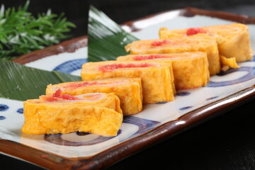food, japanese cuisine, delicious, mentaiko omelette