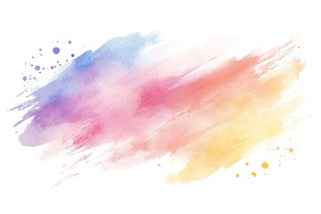 Watercolor brush strokes in various colors