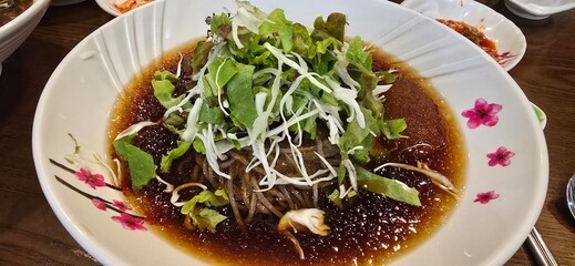 Cold noodles enjoyed in hot summer