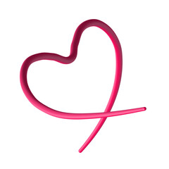 pink heart symbol 3D