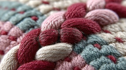 Close-Up of Soft Corded Piping Detail on Cotton Duck Fabric