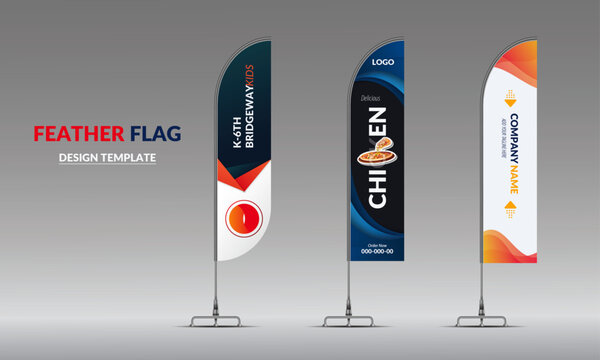 Corporate Business wave feather flag design