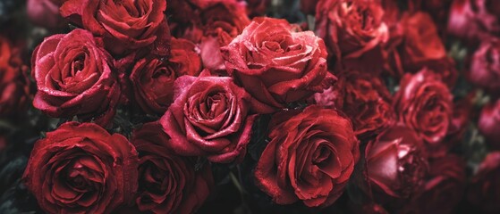 The vibrant red roses symbolizing love and beauty in a stunning arrangement.