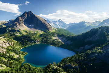 Fototapeta premium lake in the mountains
