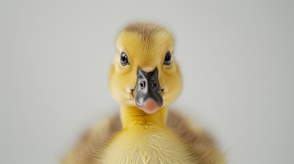 cute gosling in an isolated background