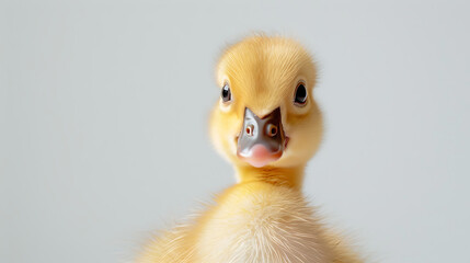 cute gosling in an isolated background