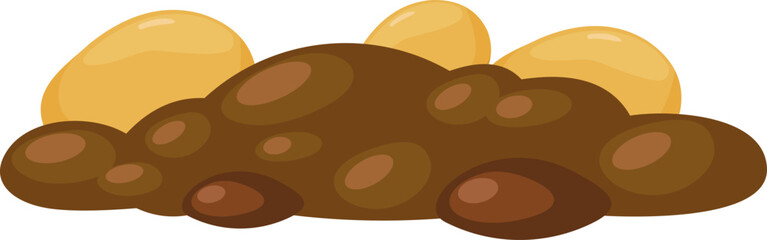 Illustration of Vegetables Planted in The Ground