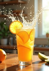 vibrant fruit juice bursting glass freshly squeezed colorful citrus refreshment splashes nectar, rainbow, lgbtq, lgbt, pride, love, equality, liquid, beverage, drink