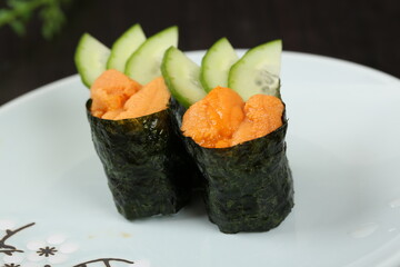 food, japanese cuisine, delicious, sea urchin sushi