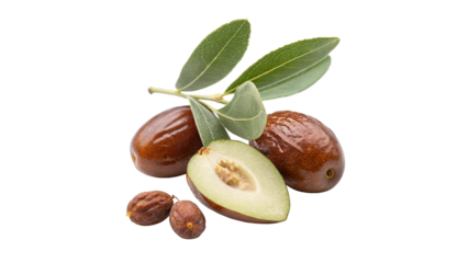jojoba fruit isolated on transparent background	