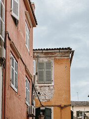 Colorful Buildings in a European Alleyway
