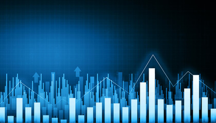 stock market chart financial data. Global finance and trading. 3d illustration