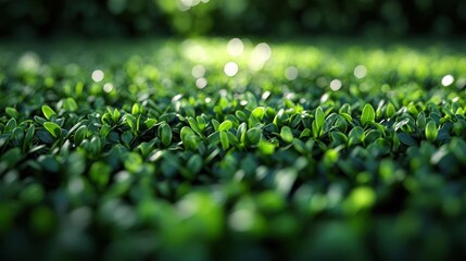 Green Leafy Plants Close Up Shines in Sunlight During The Spring Season.