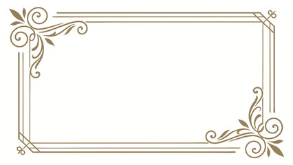 Vector design of a classic rectangular golden frame