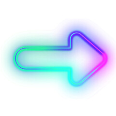 Gradient Neon Arrow