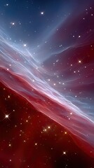 Cosmic Curtains of Red and Blue Hydrogen Gas in Deep Space