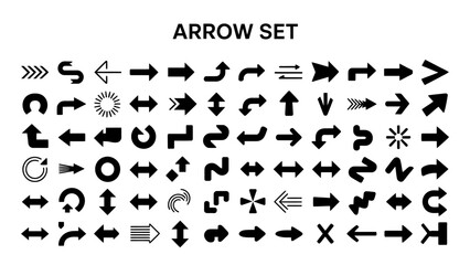 Naklejka premium Arrow vector collection directional arrows set design elements graphic pack