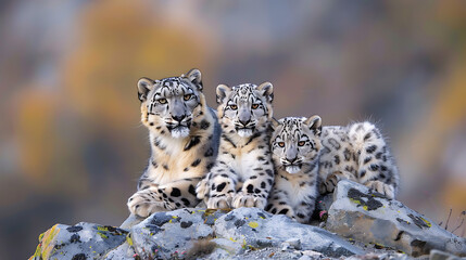 snow leopard family