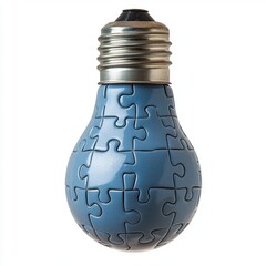 Light Bulb puzzle show Creative Ideas and innovation with new Concepts