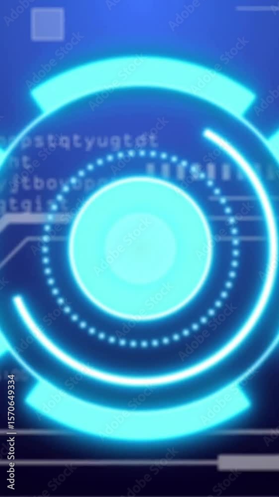 Poster animation of digital data processing over scope scanning