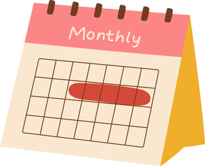 Calendar Period Menstruation Element

