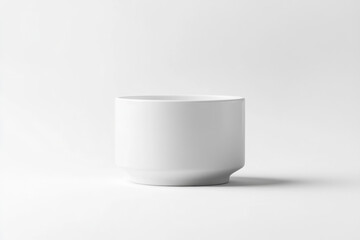 White coffee cup with pills on clean surface in minimal medical design