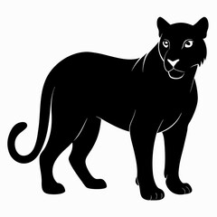 Obraz premium leopard black vector silhouette