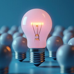 Glowing Lightbulb Stands Out Among Others in New Discovery and Great Ideas