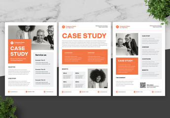Orange And Black Case Study Flyer