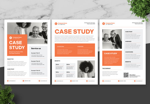 Orange And Black Case Study Flyer