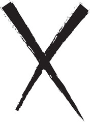 script brush font letter lowercase x