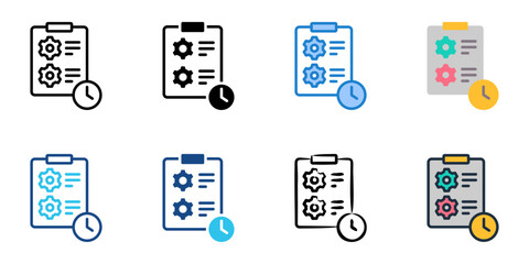 Project icon set multiple style collection 
