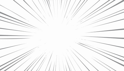 Obraz premium Comic speed lines background with radial burst effect. Cartoon anime action rays motion. Perspective zoom explosion with splashes. Vector,flash, hero, speed, superhero, motion, abstract, cartoon,