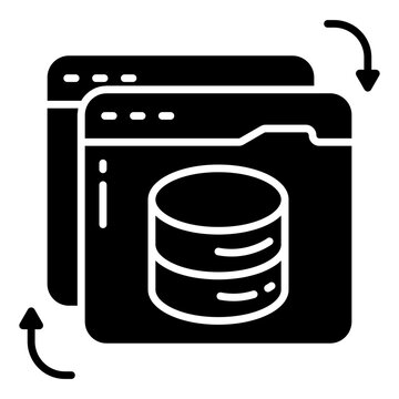An icon design of database transfer