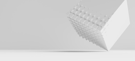 white abstract copy space backgrounds, 3d rendering