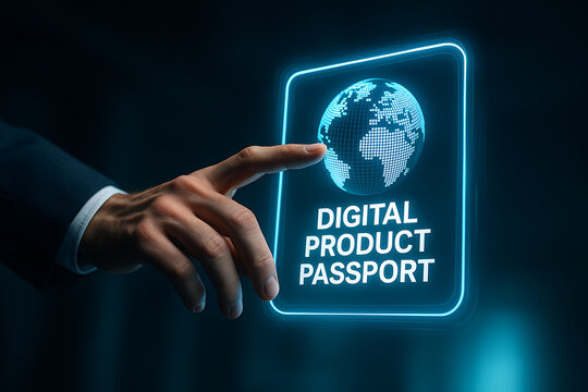 Digital Product Passport (DPP) concept representing product transparency, traceability, sustainability data, and secure consumer verification technology
