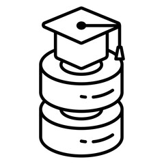 Modern design icon of server education