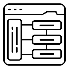 Conceptual Line design icon of web hierarchy