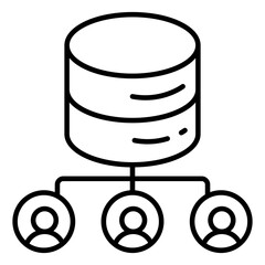 An icon design of database users