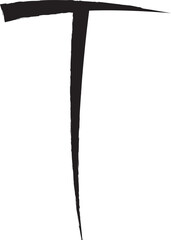 script brush font letter t