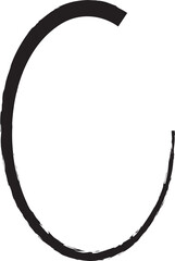 script brush font letter o